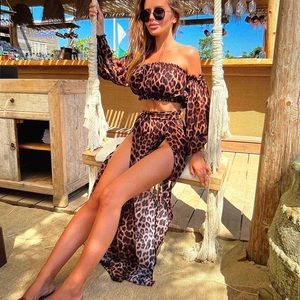 NEW! 🔥Women Sexy Solid Mesh Swimsuit Beach Cover-up